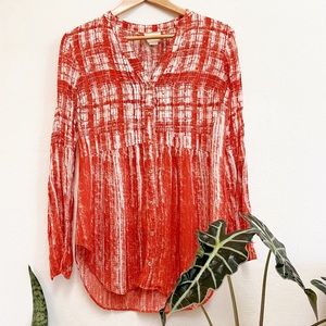 Anthropologie Maeve Calia Button-Down Tunic Top
